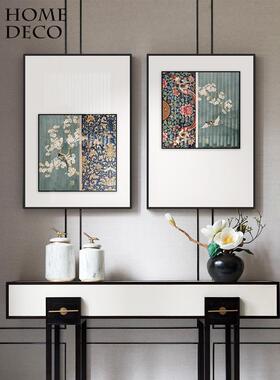 新中国风餐厅装修画花鸟中国风客厅沙发背景墙壁画卧室书房入口挂