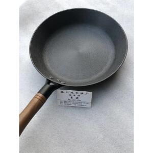 苏州民丰锅厂制造传统家用底部涂珐瑯锅底单把生铁铸铁平底煎锅