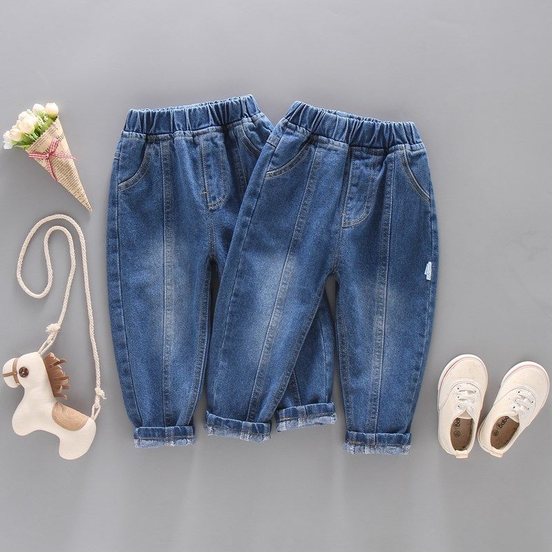 男童牛仔裤春秋小童裤子2宽松3薄款4休闲5三岁6韩版7宝宝哈伦裤潮