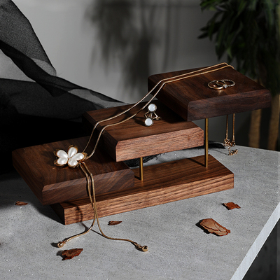 实木阶梯珠宝饰品陈列架展示台手链手镯手串托盘道具木质展示架