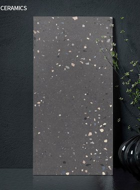 灰色水磨石瓷砖750X1500餐厅服装连锁店商业空间哑光仿古砖地砖