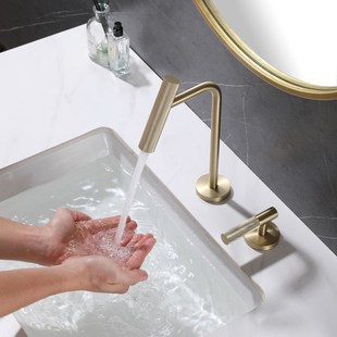 全铜水龙头卫h生间面盆龙头家用洗脸盆洗漱台冷热水水龙头可旋转