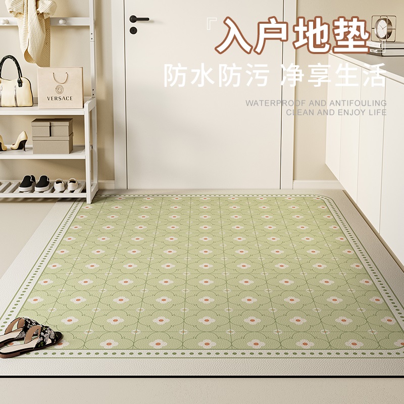 小清新pu入户地垫进门可擦免洗门内玄关皮革地垫门口可裁剪脚垫子