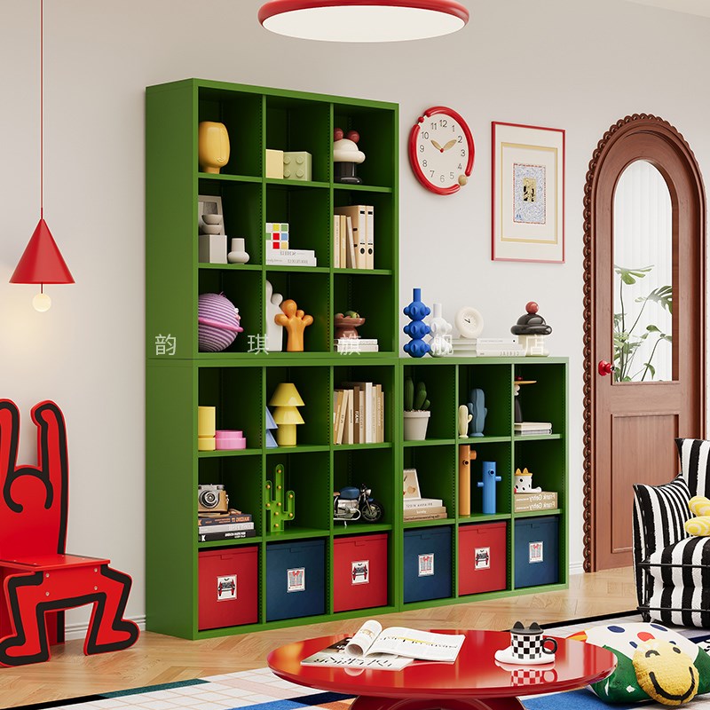 自由组合书柜墙模块化拼接客厅钢制格子柜隔断架小户型收纳储物架