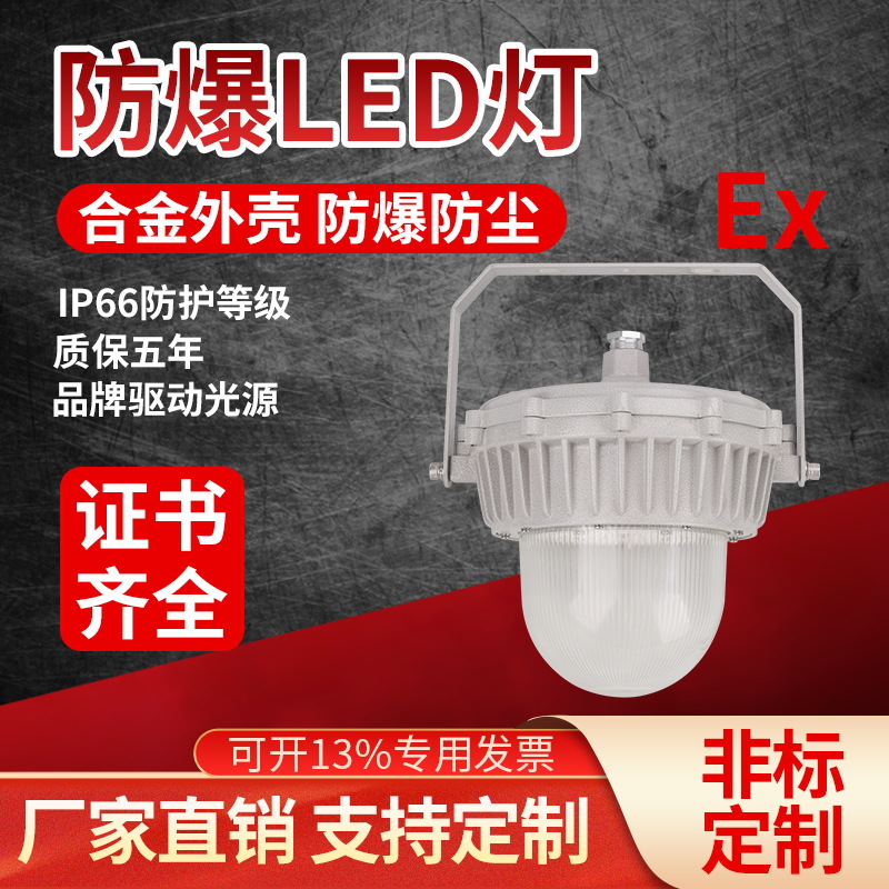 LED防水防爆灯铝合金外壳矿用投光灯炼油化工吸顶军工三防灯