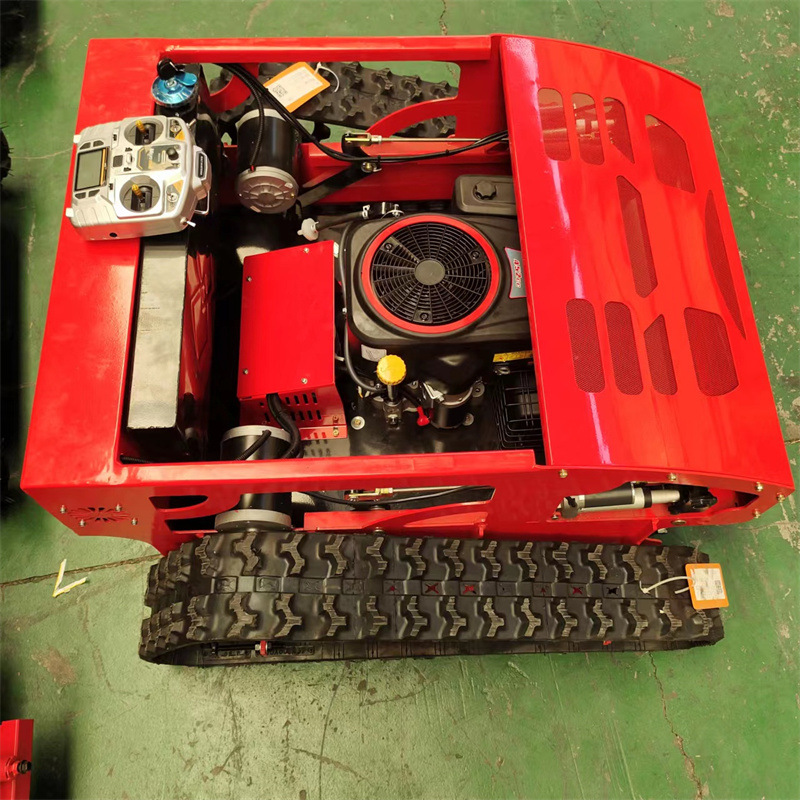 履带式无线遥控割草机 草坪果园7.5马力智能碎草机 全自动除草机