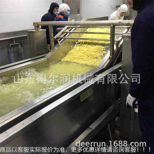 美式薯条油炸生产线 鲜切土豆片油炸机 全自动化 在线沟通报价