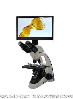 生物微镜专业100显倍25相00倍带屏一体CES机无限远数码机摄6像显