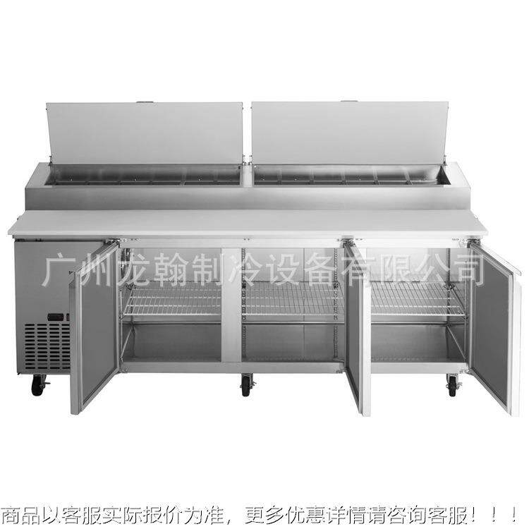 不锈钢冷风萨操作 台冷柜 卧SH3000/8式披冰柜 保鲜沙拉工作台冷