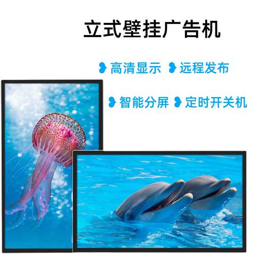 2024款厂家直销55寸壁挂广告机高清显示屏商场医院银行等一体机
