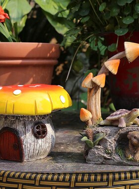 花园杂货 庭院 小摆件 创v意 园艺装饰品摆件树脂工艺品户外摆件