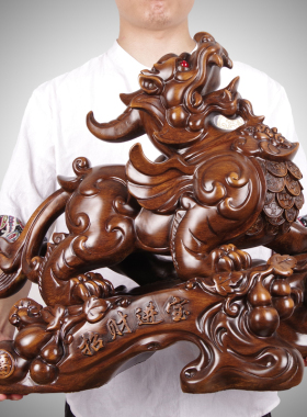 大号一对招财聚财貔貅摆件店铺开业送F礼家居客厅酒柜办公室桌装