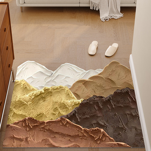北欧油画入户门地垫门垫门口防滑脚D垫门垫进门家用玄关地毯可裁