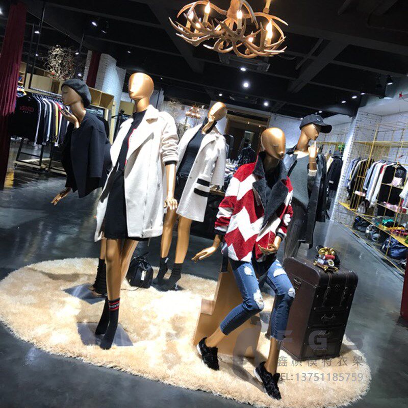 韩版模特道具女全身人体服v装店橱窗展示塑料假人衣服模特架人台