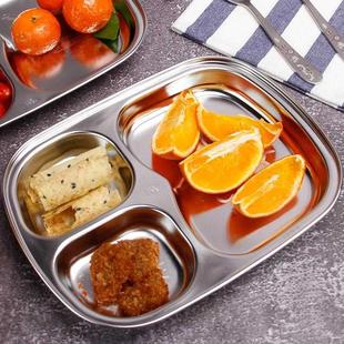 联扣儿童316不锈钢餐盘分格饭盘水果盘分隔婴幼儿宝宝餐具零食盘
