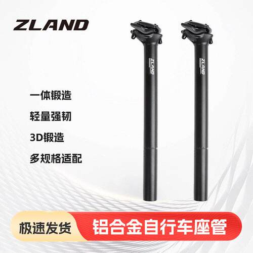 ZLAND自行车座管公路山地车坐管双钉后飘加长铝合金双轨坐杆配件