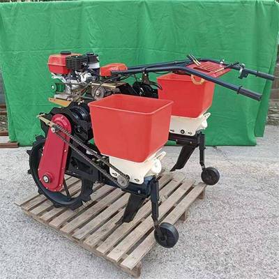 汽油手推播种施肥玉米大豆精播机独轮追肥机单双行施肥一体机