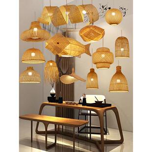 新中式禅意吊灯楼梯间客栈创意手工灯笼火锅店茶室餐厅灯具