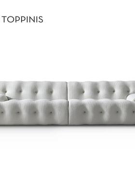 Toppinis意式极简罗琦堡模块布艺沙发简约现代设计师款直排四人位