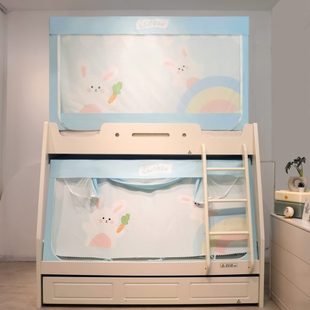 子母床蚊帐上下铺双层高低儿童床1.2m学生宿舍0.9梯形家用1.35米