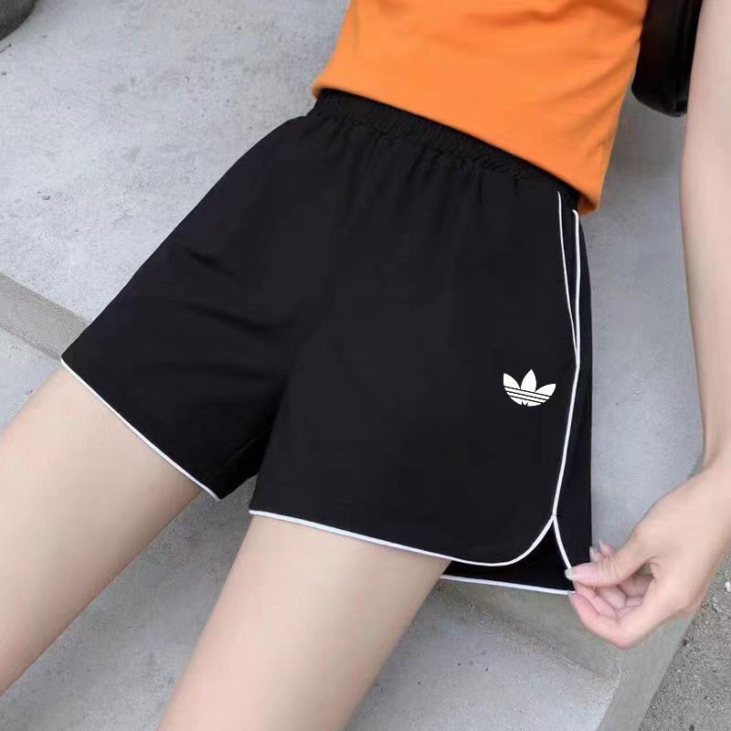 黑色运动短裤女夏季薄款宽松显瘦大码休闲跑步速干透气外穿阔腿裤