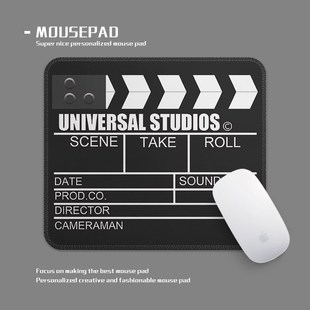 场记板创意潮牌小号鼠标垫办公电脑桌垫锁边加厚可水洗耐脏防滑