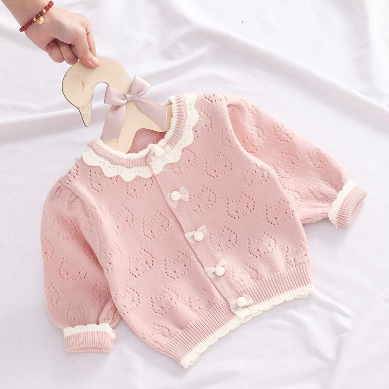 2025新款宝宝针织开衫1一5岁女童毛衣婴儿外套公主洋气韩版春秋装