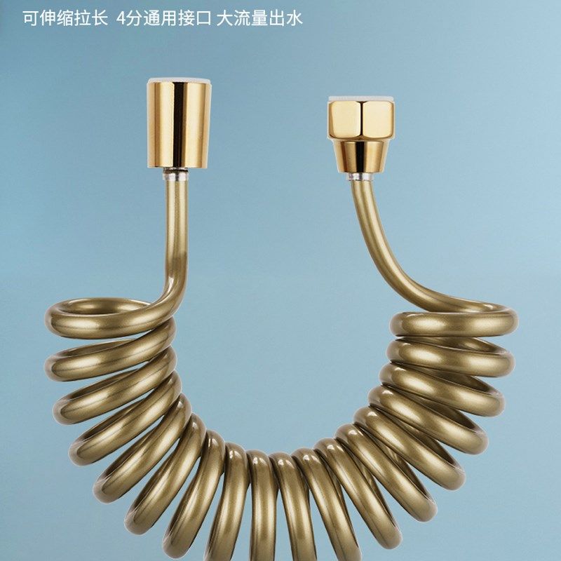 家用延长进水管冷热水防爆软管马桶喷枪弹簧伸缩管电话线管2.3m