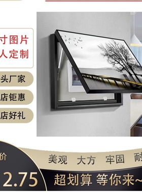 电表箱装饰画客餐厅画现代简约悬挂掀盖电闸挂画免打X孔竖版画遮