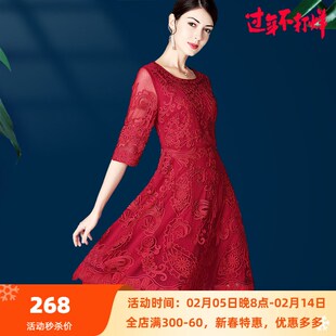 金尚依婚礼妈妈夏装喜婆婆婚宴装丈母娘高贵礼服中年小个子连衣裙