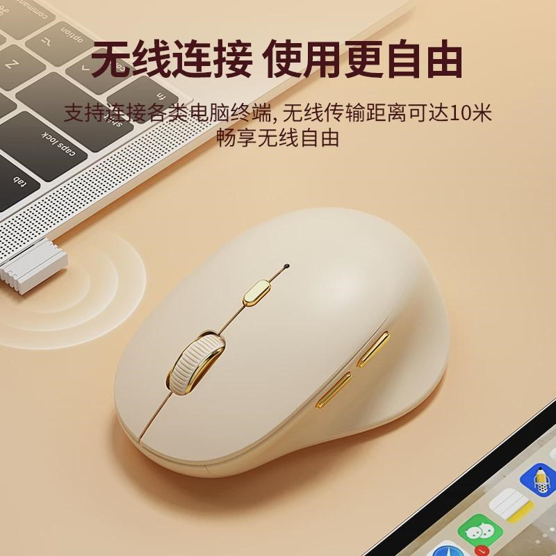 BOW静音无线鼠标人体工学笔记本电脑通用无声滑鼠电池女生办公小