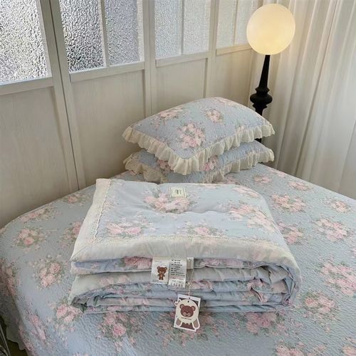 2024新款全棉法式床盖款春秋被四件套纯棉夏季薄被子空调被可机洗