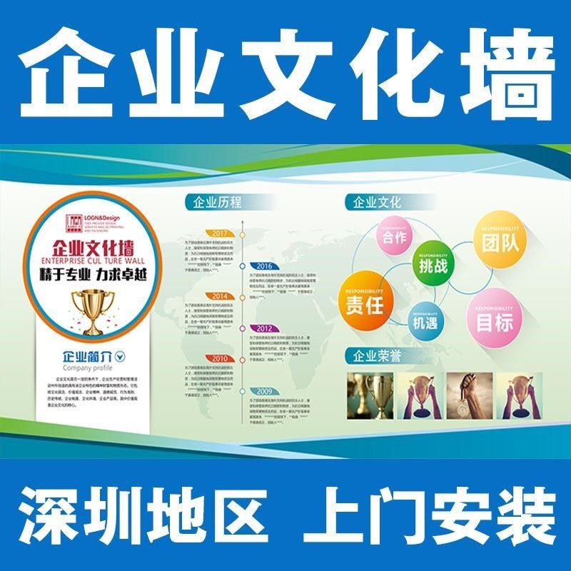 企业文化墙定h制设计制作公司文化背景立体员工风采照片墙定制模