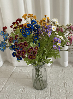 长只跳兰菊2号仿真花束小雏菊绢花假花 田园家居婚庆装饰花洋甘菊