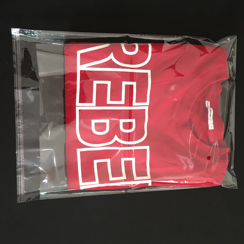特大号opp袋子 塑料包装袋透明玻璃袋不干胶自粘T袋服装袋粘口自