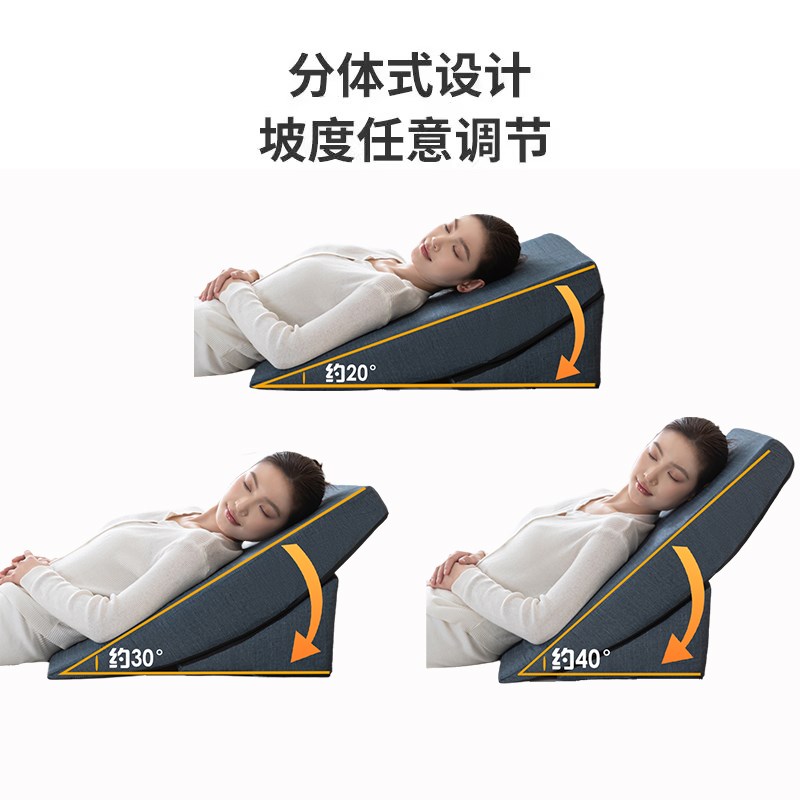 卧床护理老人斜躺体n位垫胃食管反流斜坡垫可拆洗三角枕可调坡度
