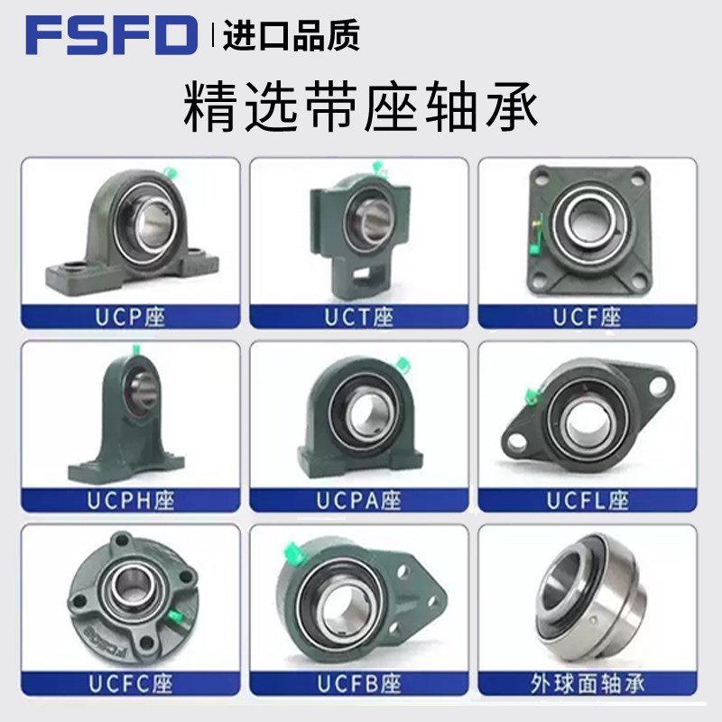轴承固定座UCP205 P206 P207P208P209PL210P212铸钢外球面带座轴