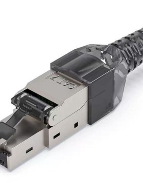 镀金超六类七类八类免打网络水晶头cBat6A7类8类免压万兆屏蔽水晶