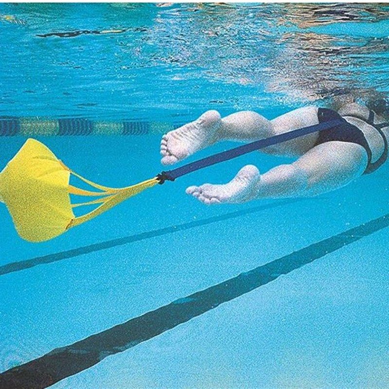 教练推荐游泳阻力带阻力伞水中拉力带牵J引阻力体能训练冲刺弹力