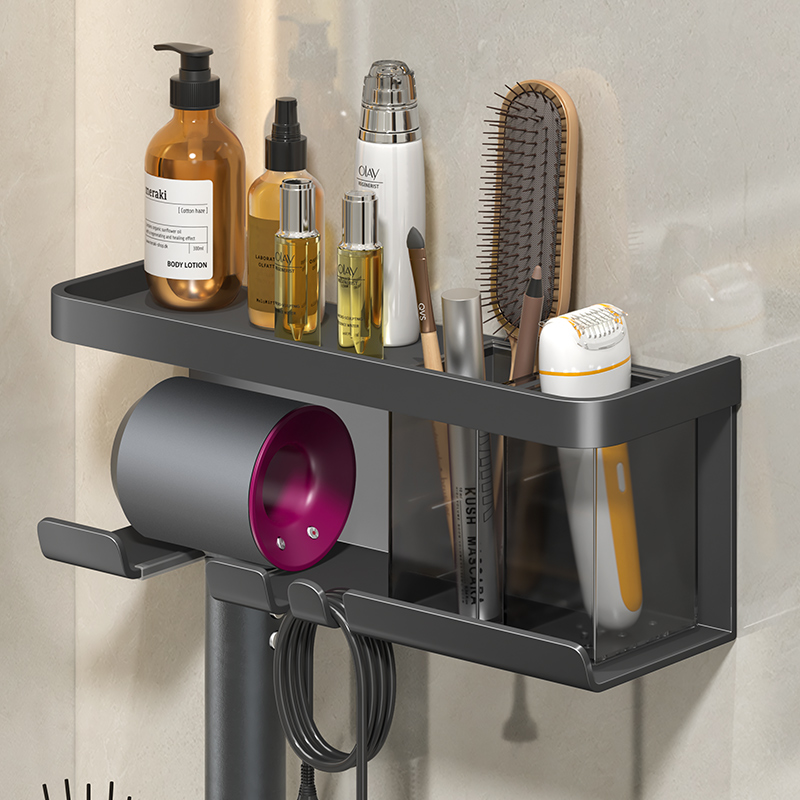 吹风机置物架徕芬免打孔卫生间收纳风筒支架电吹风浴室挂架壁挂式