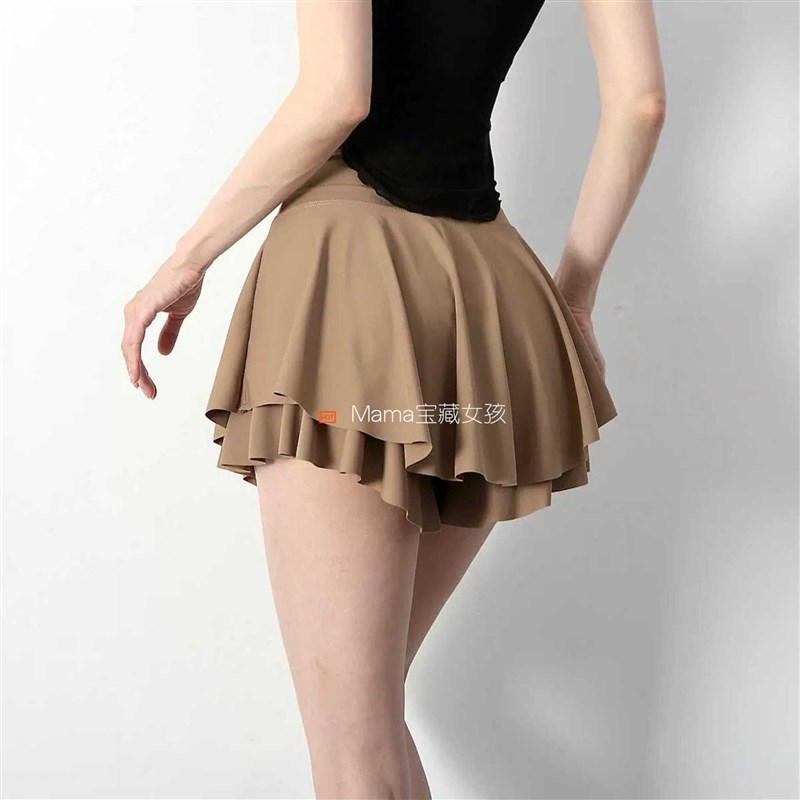 宝藏女孩运e动短裙女网球裙休闲瑜伽防走光半身裙跑步健身羽毛球