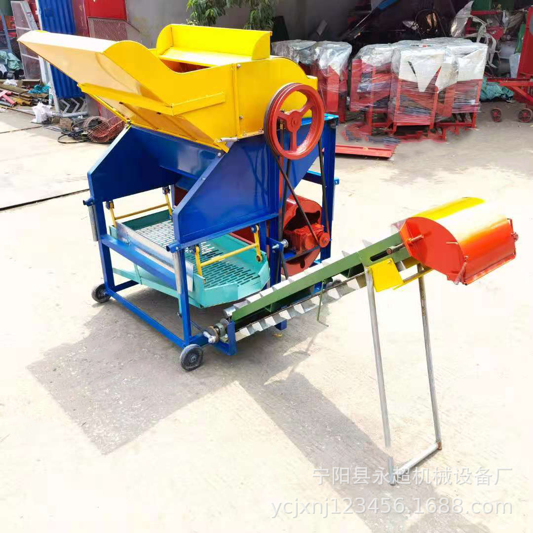 花生摔秧机全喂入式干湿两用家用400型自动装袋能移动果子摘果机
