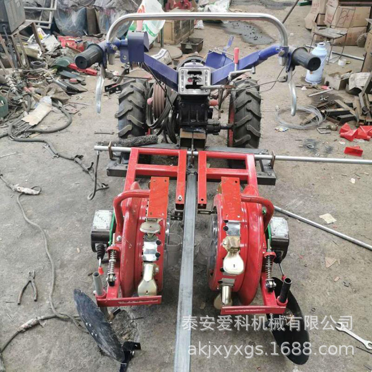 手扶车带玉米播种机农用花生点播机谷子高粱膜上精播机花生播种机