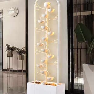 饰品乔迁新居开业礼物 轻奢摆件高端现代客厅流水落地循环水景观装