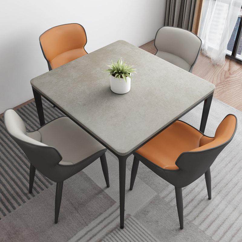 正方形意式极简岩板餐桌椅子组合铝合金家用小户型阳台方桌休闲用,住宅家具,岩板餐桌,淘宝优惠券,粉丝福利购,淘宝优惠卷