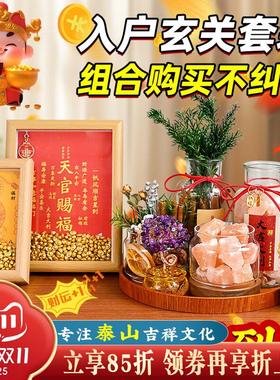 家居玄关入户摆件肉桂生财粗盐净宅大颗粒电视餐边柜招财客厅装饰