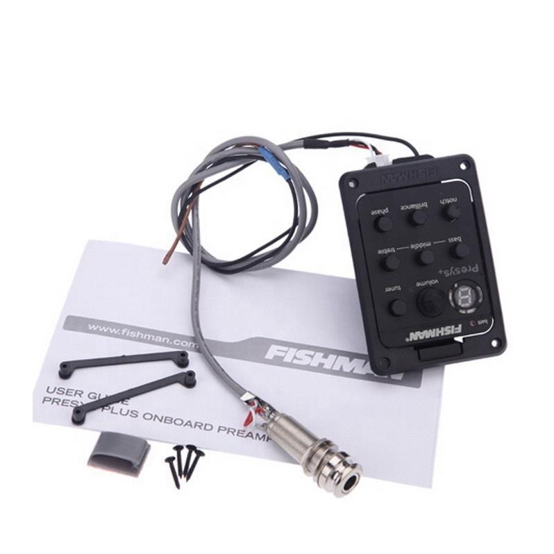 国产fishman渔夫301木吉他拾音器带打板mic电箱开孔民谣古典通用