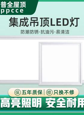 殴普全屋顶LED灯厨房化妆室灯铝扣板嵌入式30x30x600平板灯