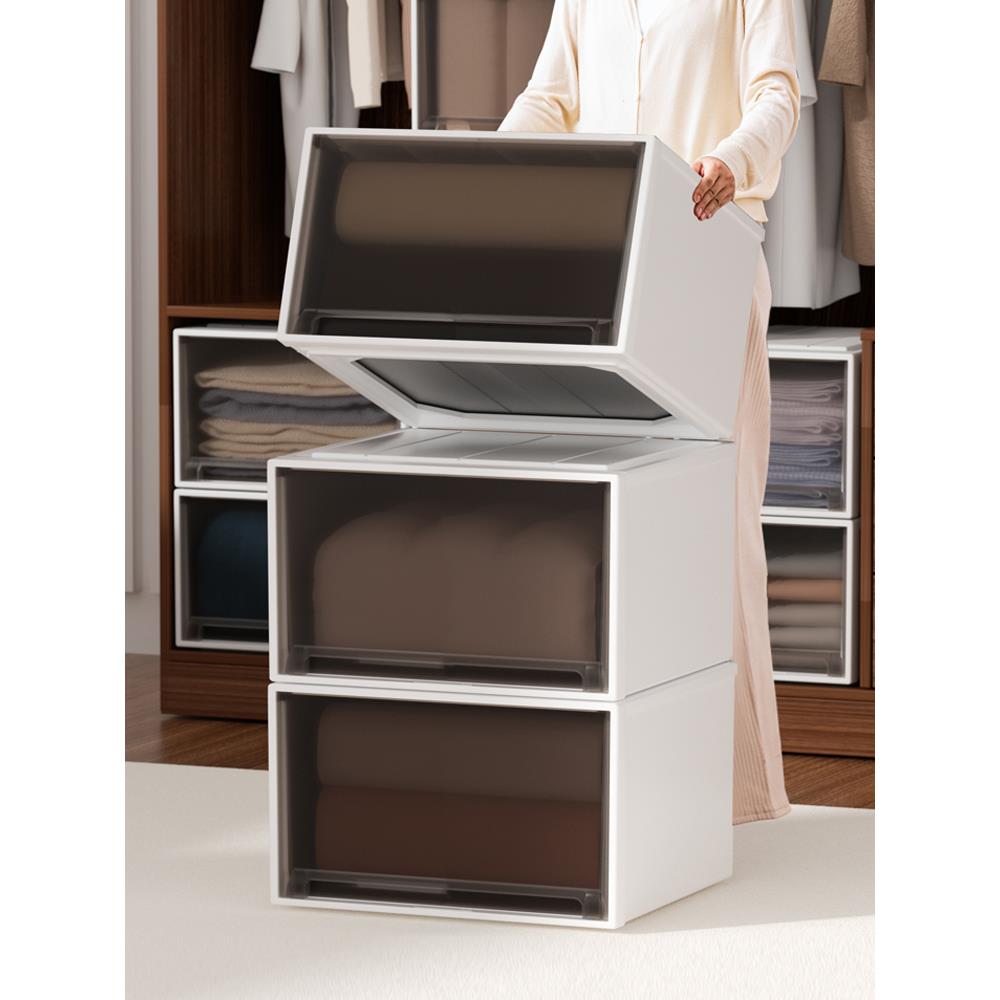 服装收纳盒抽屉式衣柜组织者收纳盒服装收纳盒工艺品家用塑料收纳