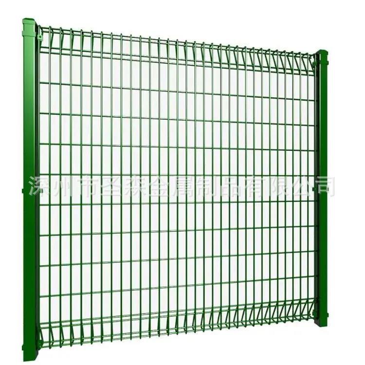 定制出口马来西亚花园镀锌卷顶三角形弯曲BRC焊接丝网护栏网围栏